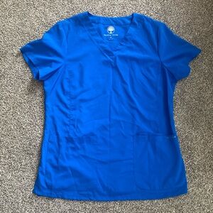 Size Medium Healing Hands Royal Blue scrub set